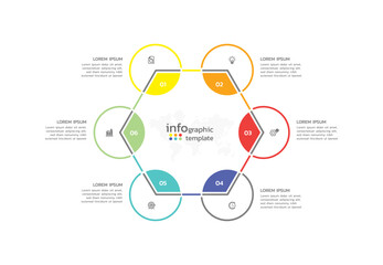 Business infographic template colorful background design