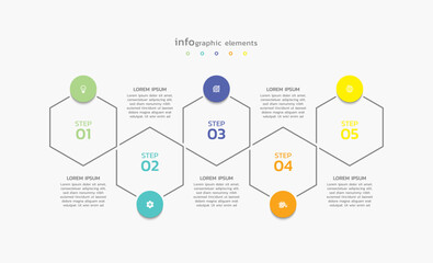 Business infographic template colorful background design