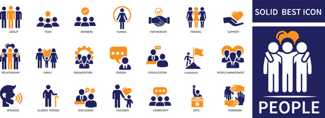 people icon set group, community, team, crowd best Quality icons