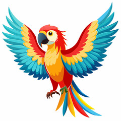 vector illustration of a cartoon parrot