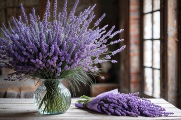 Lavender Strawflower Bouquet for Romantic Home Decor and Sentimental Messages