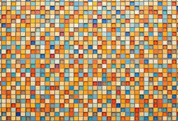Fototapeta premium Intricate mosaic tile pattern with ample negative space, art, copy space