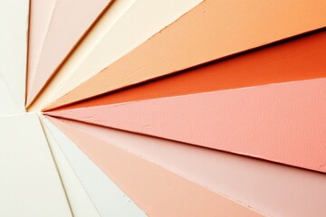 Geometric Paper Rays in Coral and Cream Tones