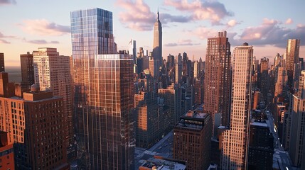 Obraz premium Cinematic animation of iconic city scenes 