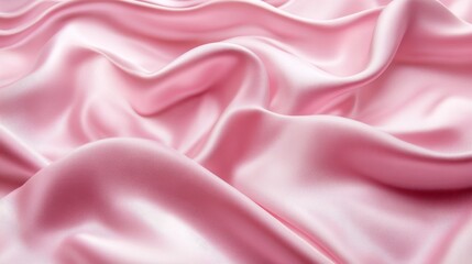 Obraz premium Soft pink silk fabric with elegant drapes. Ideal for fashion, beauty, and luxury product websites.
