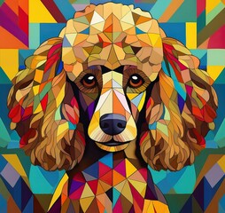 AI-generated Cubism illustration of a Dog