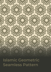 Ornate Islamic Geometric Pattern: Seamless Design with Star and Floral Motifs	