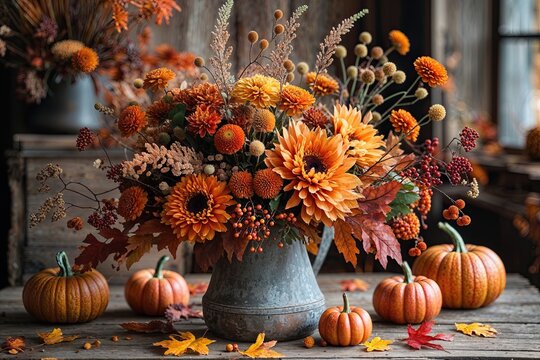 Stunning Rustic Autumn Floral Arrangements Showcasing Nature's Beauty