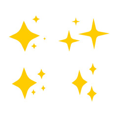 Collection of Sparkle and Twinkle Star Icons in Various Styles