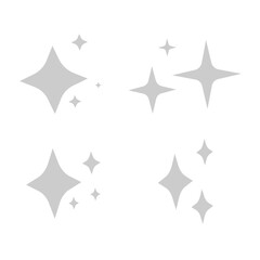 Collection of Sparkle and Twinkle Star Icons in Various Styles