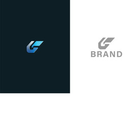 Modern Letter G or GT Logo, Sleek Futuristic Iconic Logo Design Idea With Two Color on Background. 