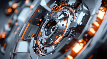 Fototapeta premium Close up of an industrial microchip