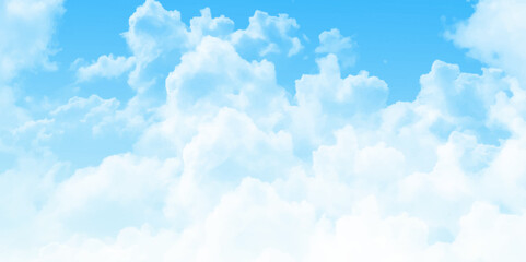 Beautiful blue sky clouds for background. Cloudy sky in summer with bright turquoise morning.