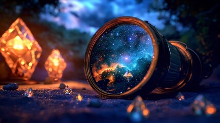Cosmic Kaleidoscope  Telescope Reflecting Nebula   Stars