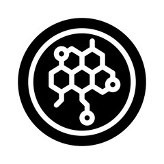 Obraz premium protein structure glyph icon
