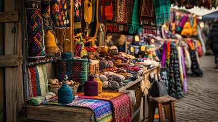 Vibrant Marketplace Featuring Locally Sourced Goods