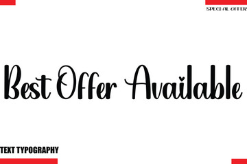 Best Offer Available Stylish Modern Calligraphy Text Lettering