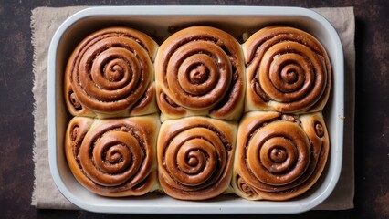 Fototapeta premium Irresistible Cinnamon Rolls Warmed with Spice and Sweetness