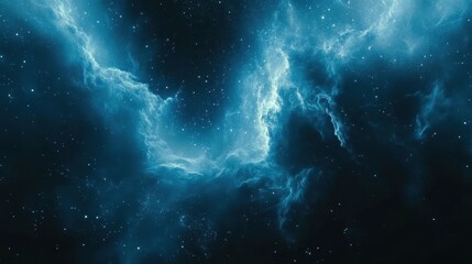 Fototapeta premium Celestial Nebula: A Cosmic Dance of Light and Dark in the Vast Expanse of Space