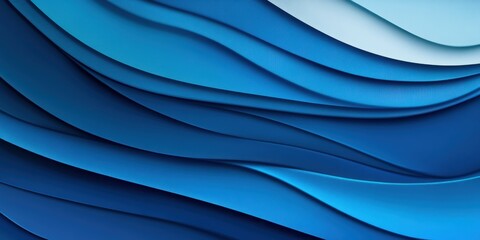 Layered Blue Abstract Wave Pattern in Gradient Tones