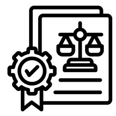 Policy And Regulation Compliance  Icon Element For Design	