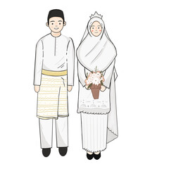 Muslim Wedding Cute Malay clothing