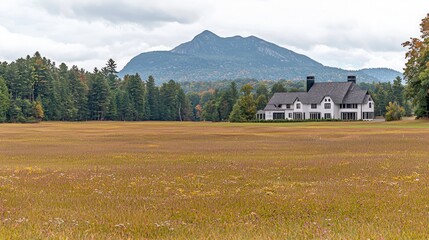 Modern Farmhouse in Scenic Mountain Landscape