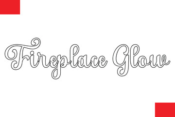 Fireplace Glow  Stylish Cursive Typography Christmas Text