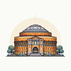 royal albert hall vector illustration