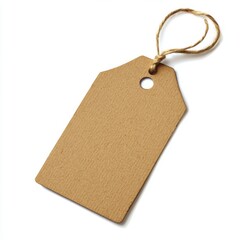 Simple, blank, kraft paper tag