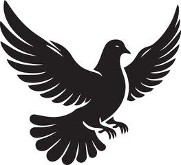 bird, feather, flying, freedom, dove, pigeon, animal, symbol, vector, peace
