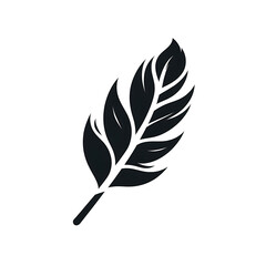 Obraz premium Feather logo icon of silhouette