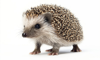 Obraz premium Cute hedgehog isolated on a white background.
