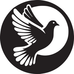 bird, feather, flying, freedom, dove, pigeon, animal, symbol, vector, peace