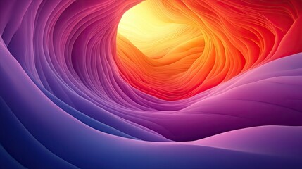 Abstract swirling colorful tunnel, vibrant colors, glowing light, digital art, background