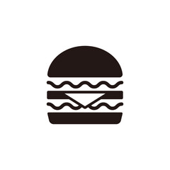 ハンバーガーのイラストアイコン