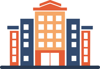 Cityscape multi-story building with a modern design