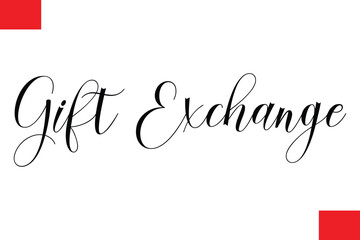 Gift Exchange Typography Christmas Text