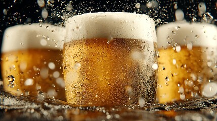 Refreshing beer celebration brewery tasting room beverage photography vibrant atmosphere close-up perspective