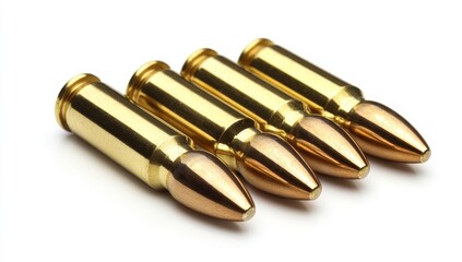 Naklejka premium 戦闘をイメージさせる金色の弾丸