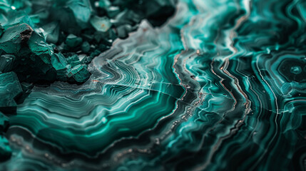 Obraz premium Premium Jade Green marble, deep emerald veins on a rich green base, exotic and luxurious for statement decor