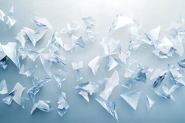 Shattered Ice Crystals: A Delicate Abstract