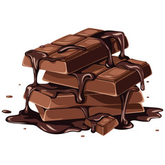 Gourmet Dark Chocolate Stack Indulgent Treat Icon