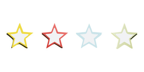 Fototapeta premium Star Rating Icons - Colorful Outline Design