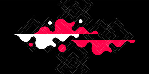Abstract background in a modern trendy style. Poster with simple flat organic shapes, geometric shapes