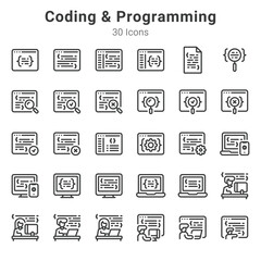 30 icon collections about coding, programming and related topics