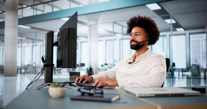 Customer Care Agent Providing Support Through Video Conferencing