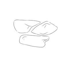 hand drawn rock sketch