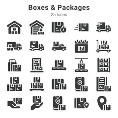 25 icon collections about boxes, packages and related topics