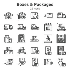 25 icon collections about boxes, packages and related topics